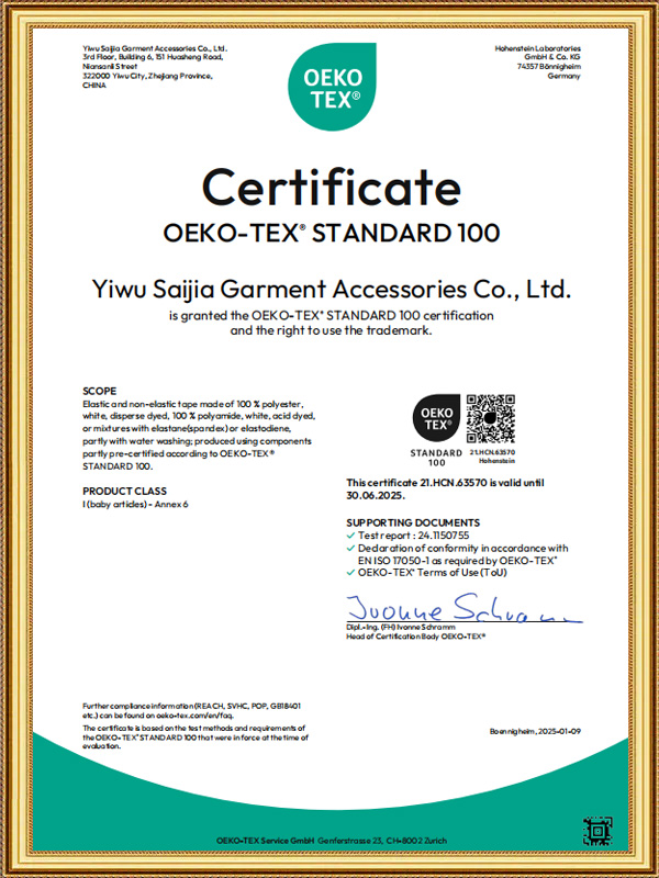 oeko certificate